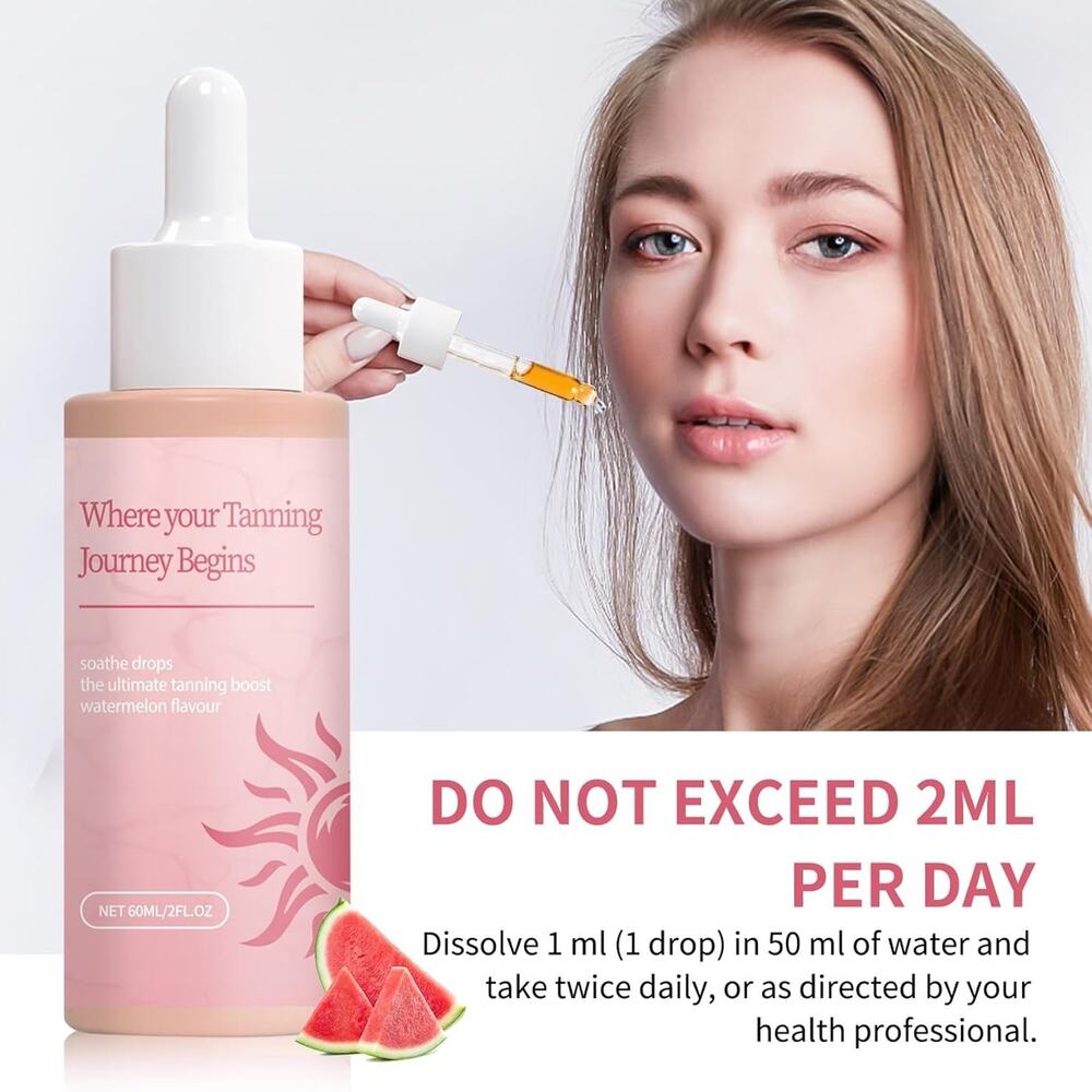 Sunless Tanning Drops Natural Self Tanning Drops Sun-Kissed Glow Liquid 60ml - Picture 5 of 15